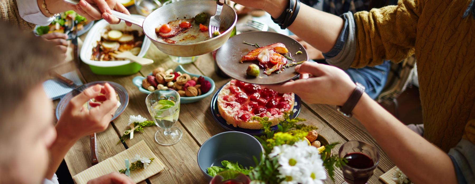 people eating at a table